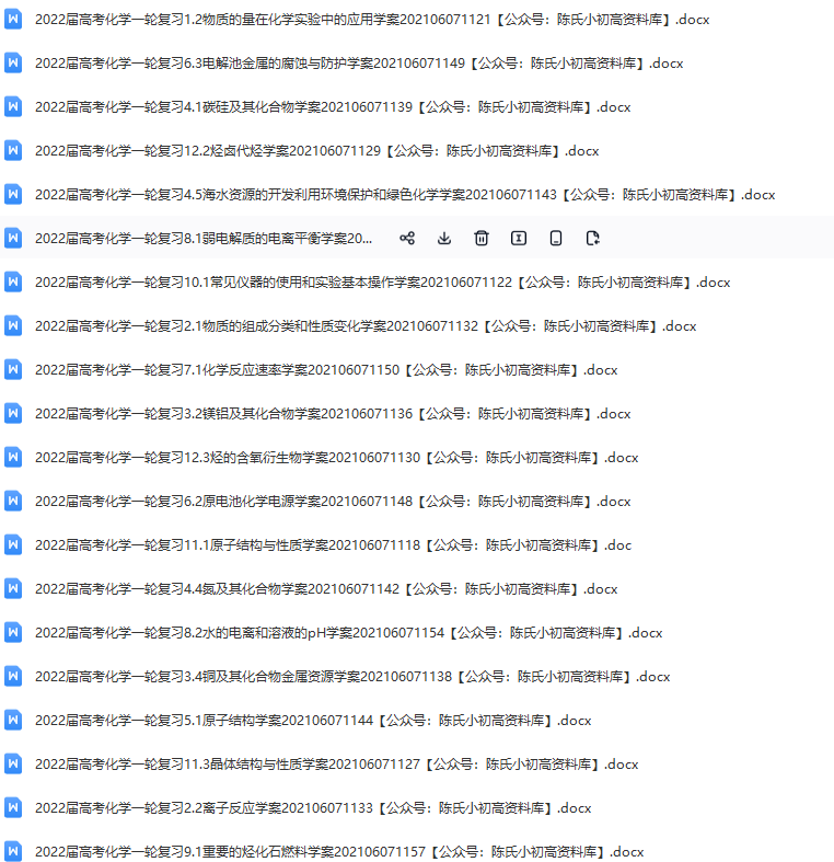 高考化學一輪複習全一冊學案打包40套