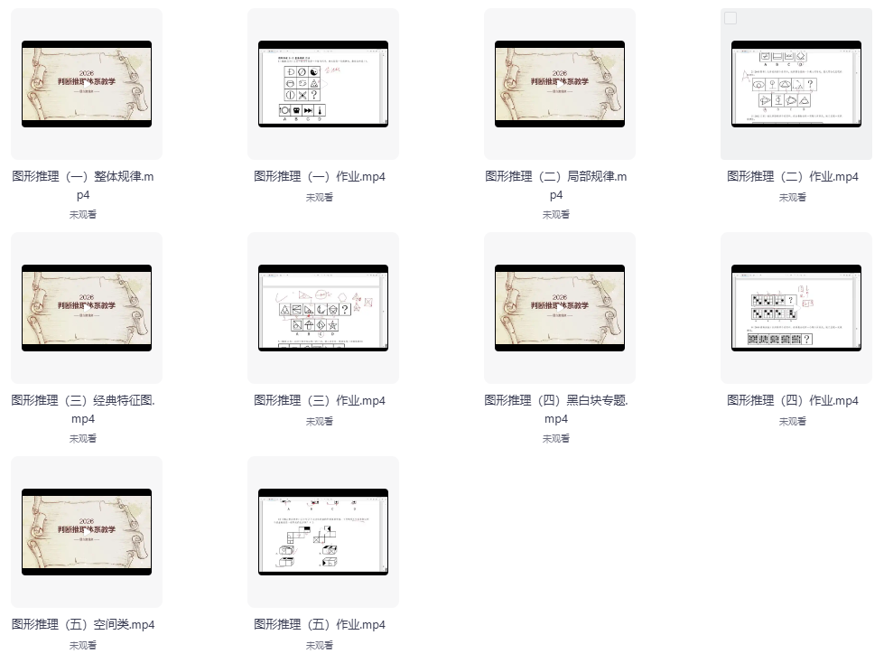 2026青菜白玉汤判断推理体系课教程，附题集和讲义电子版