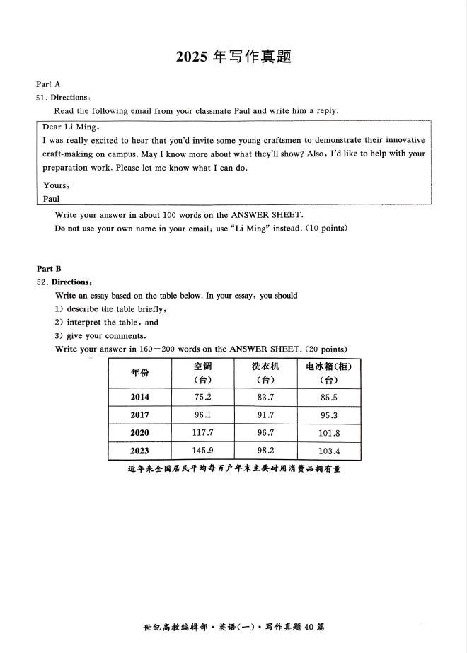 黄皮书《写作真题40篇》高清pdf版