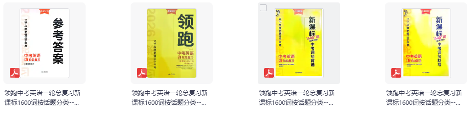2026版初中领跑一轮二轮总复习语数外理化合集