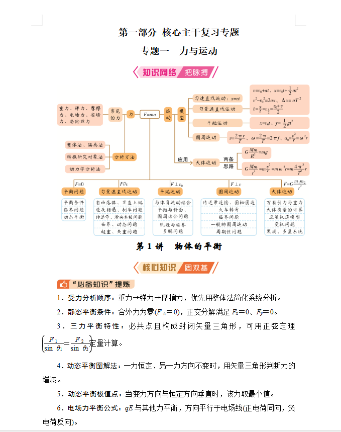 2026版高中【高考衡中学案】二轮总复习 物理 电子版