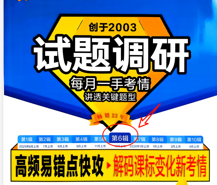 2026版高中【试题调研•第6辑】高频易错点快攻（9科全）