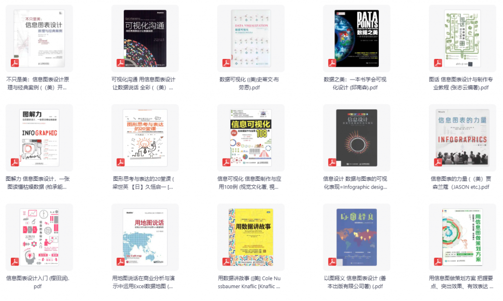 14本信息可视化、信息图表设计、数据可视化书籍合集