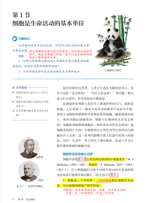 2026版高中【课本注解】必修12+选修123全套（生物）寒假预习复习