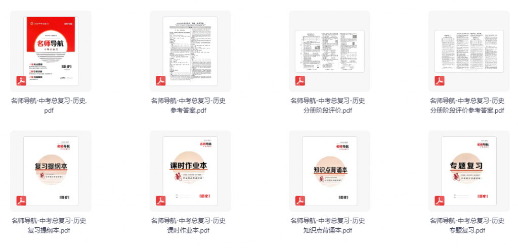 2026版名师导航 历史中考总复习 深圳专版 含：专题复习 背诵本 分册评