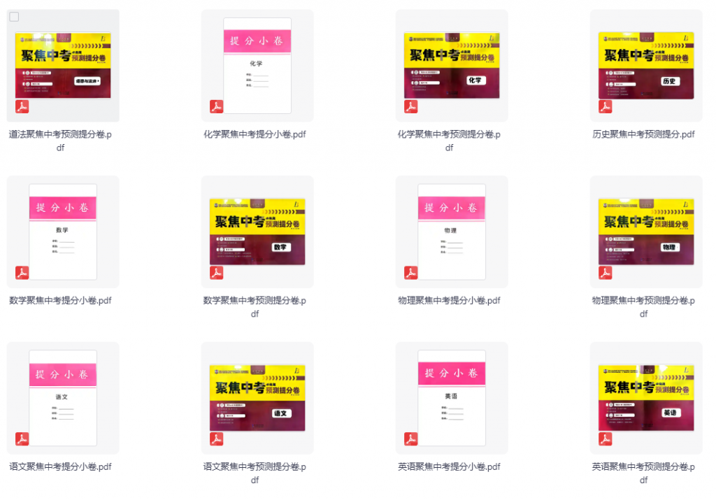 2026版《聚焦中考必刷卷预测卷》附提分小卷（辽宁专版）