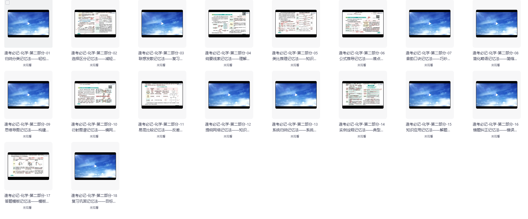 2026高中《高效记忆18法》（化学）