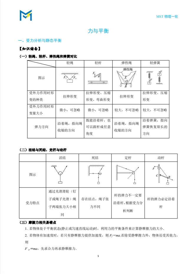 2027版高考物理《老唐说题•物理新思路一轮复习读者版》