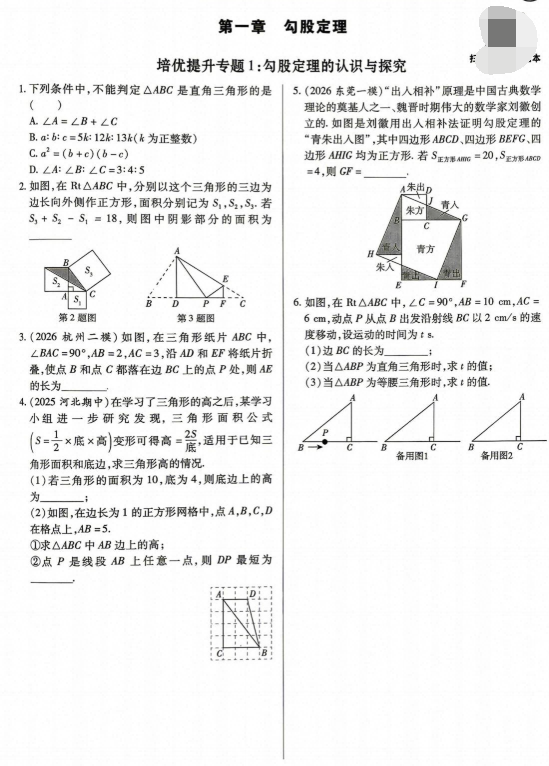2027版《优练•高分突破》8年级上册数学（北师大）